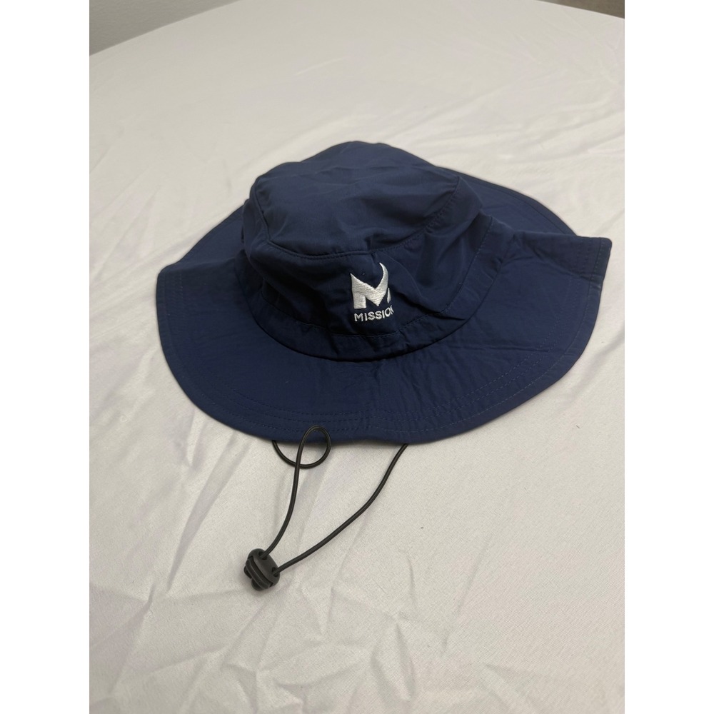 Mission Cooling Boonie Hat Navy Blue Wide Brim Sun Fishing Hiking Adjustable Hat